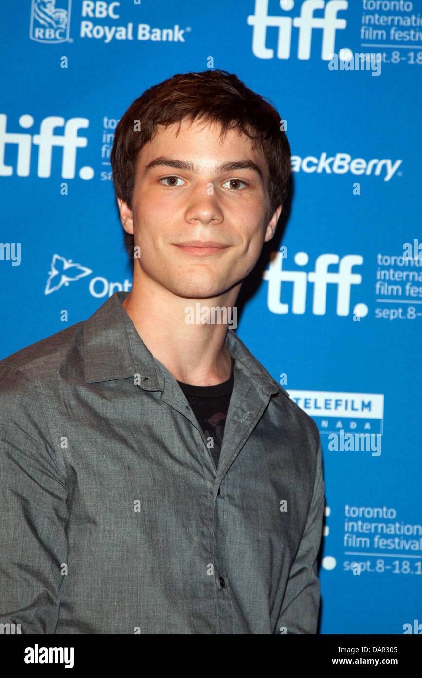 Actor Nick Krause attends the press conference of 'The Descendats' at the Toronto International Film Festival, TIFF, at Bell Lightbox in Toronto, Canada, on 10 September 2011. Photo: Hubert Boesl Stock Photo
