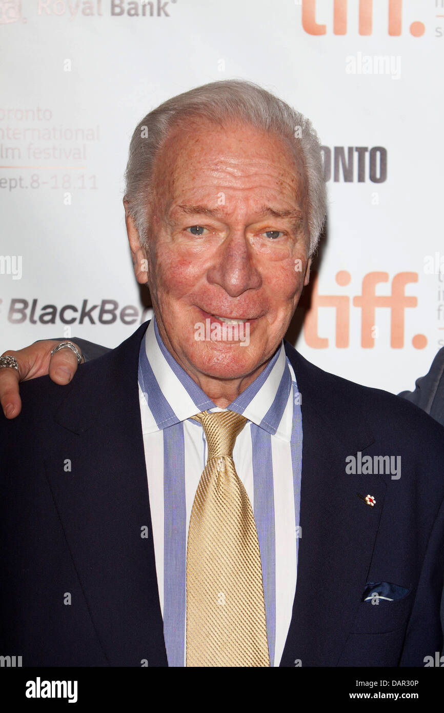 Canadian actor Christopher Plummer attends the premiere of 'Barrymore' at the Toronto International Film Festival, TIFF, at Bell Lightbox in Toronto, Canada, on 10 September 2011. Photo: Hubert Boesl Stock Photo