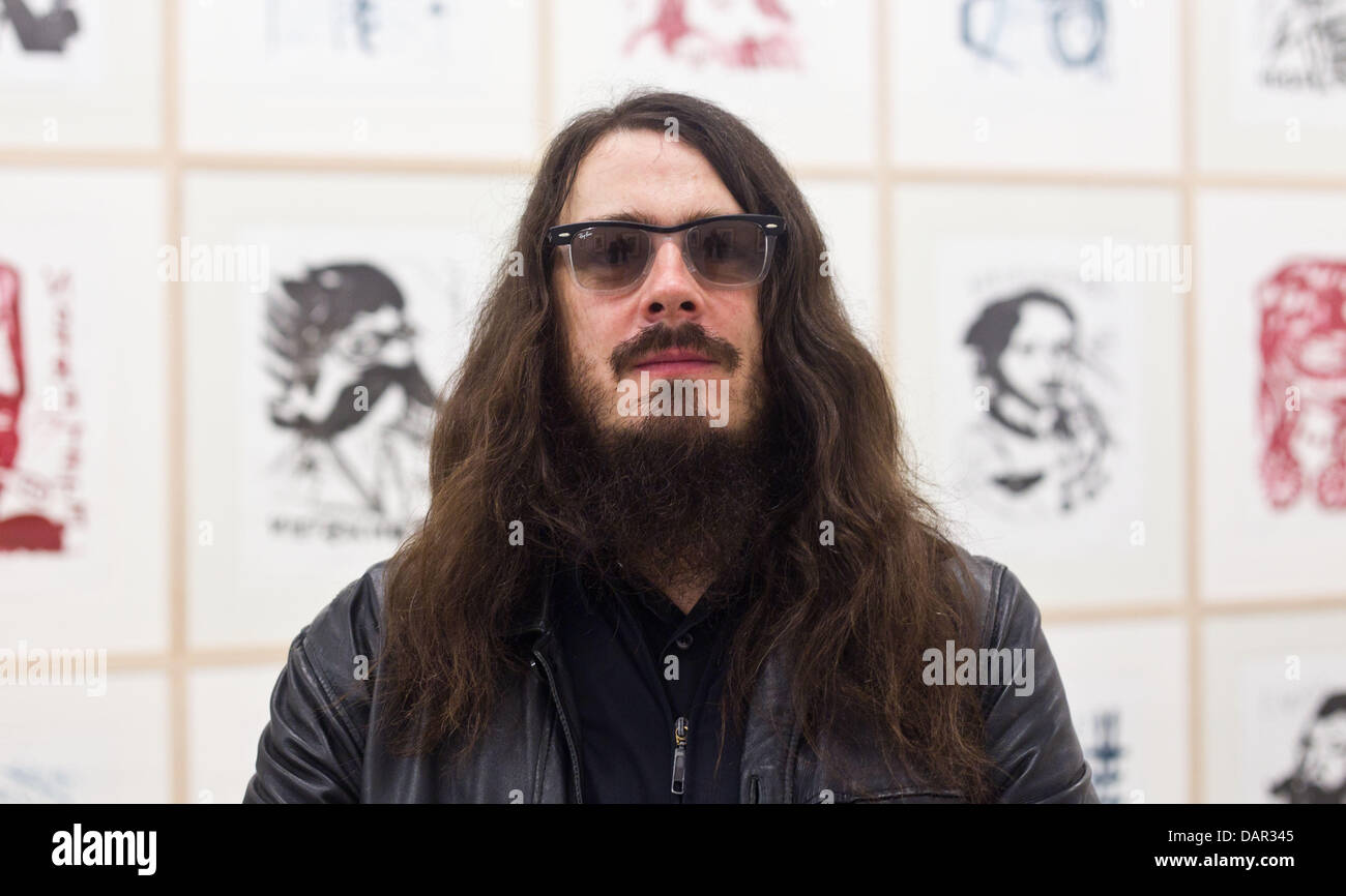 The artist Jonathan Meese is seen during the opening of his exhibiton ...