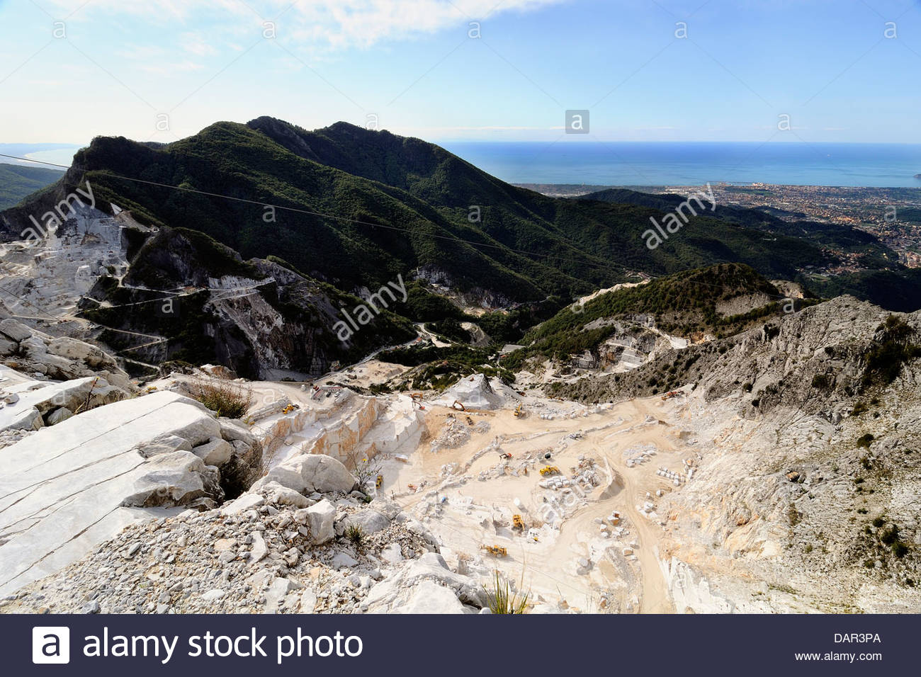 marble quarry,carrara,tuscany,italy Stock Photo