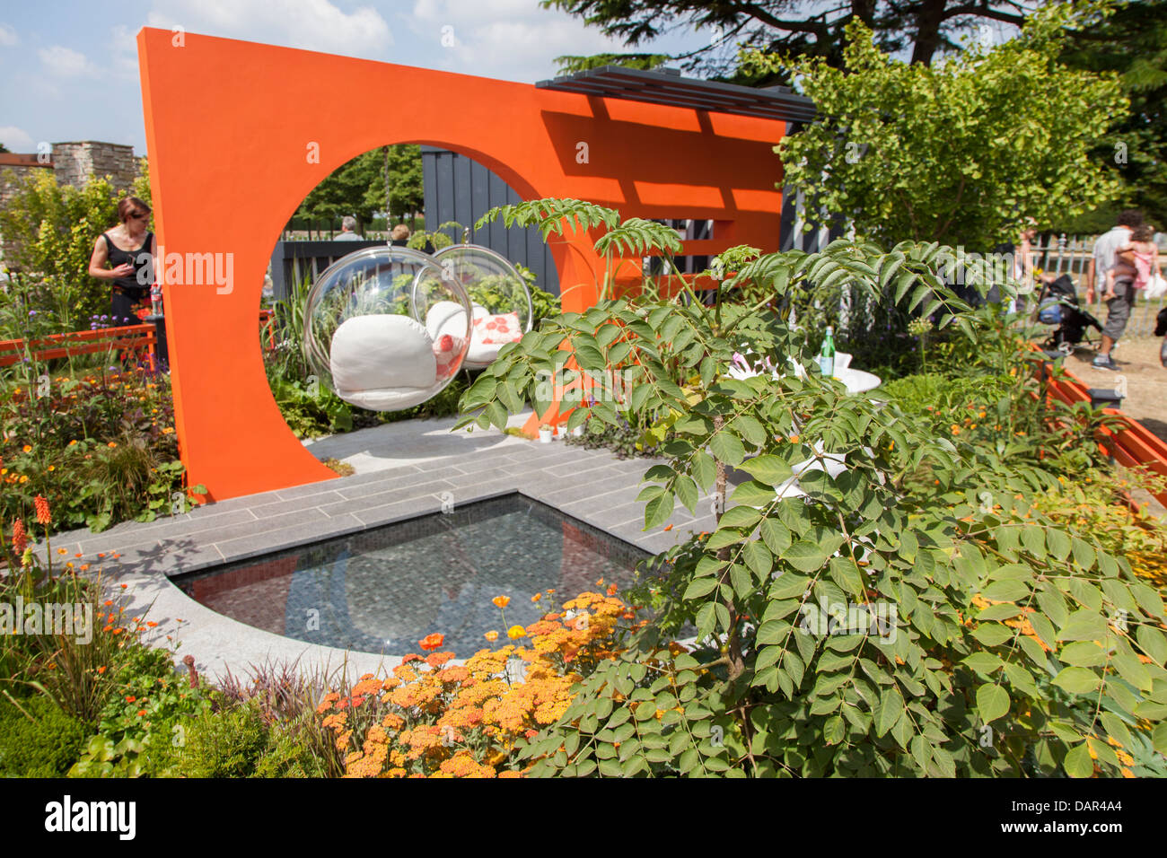 Hampton Court Flower Show 2013 Mid Century Modern by Adele Ford & Susan Willmott Stock Photo