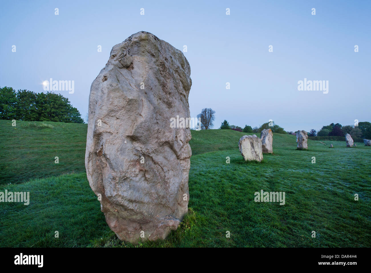 England, Wiltshire, Avebury, Avebury Stone Circle Stock Photo