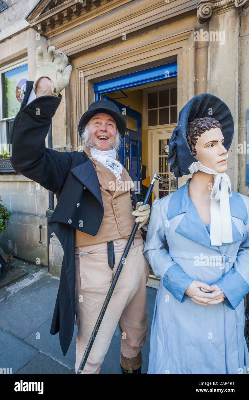 England, Somerset, Bath, Jane Austen Centre Entrance, Museum Greeter