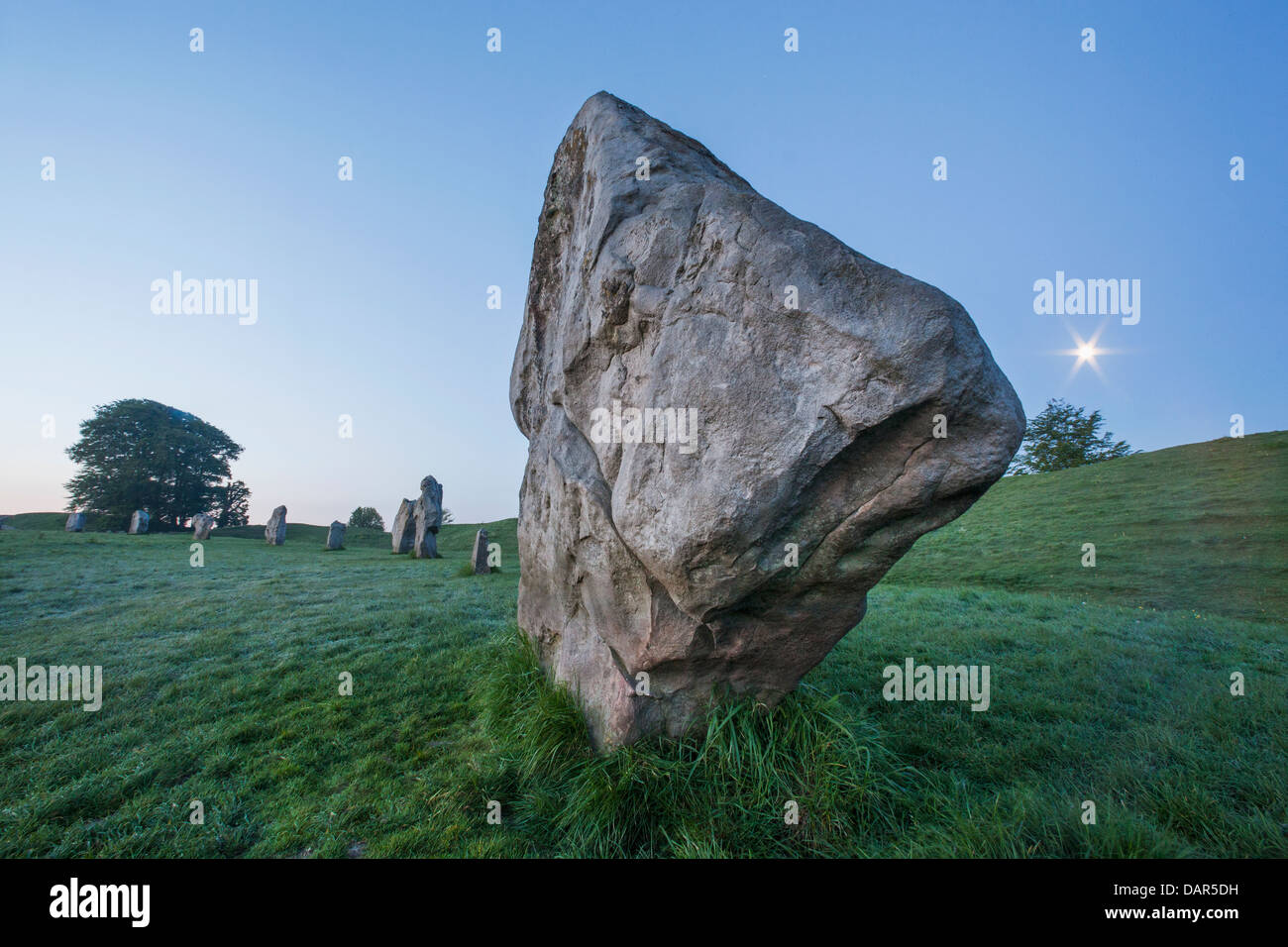 England, Wiltshire, Avebury, Avebury Stone Circle Stock Photo