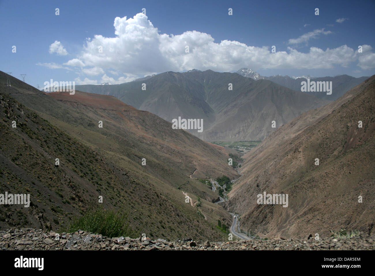 Mountains in Northwest Tajikistan Stock Photo
