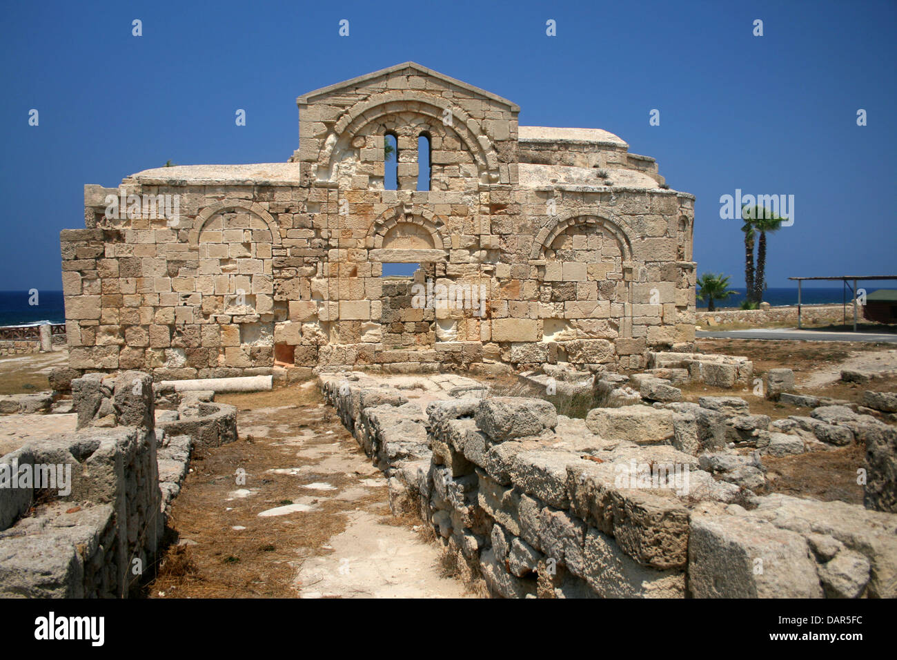 10th century Ayios Philon Church in North Cyprus Stock Photo