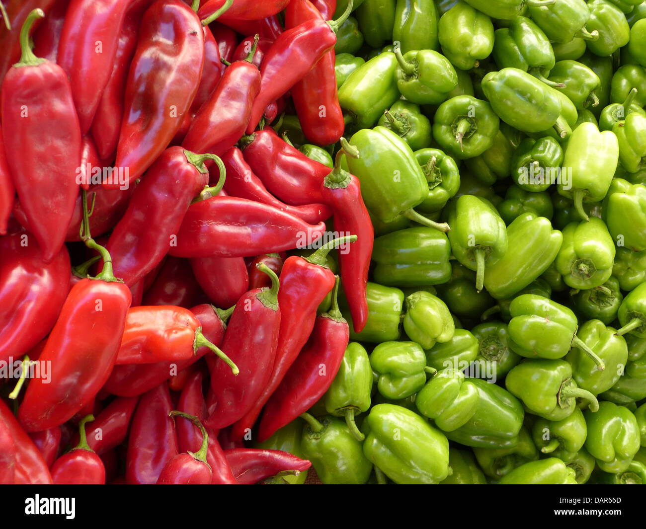 paprika green red vegetables red pepper Stock Photo - Alamy