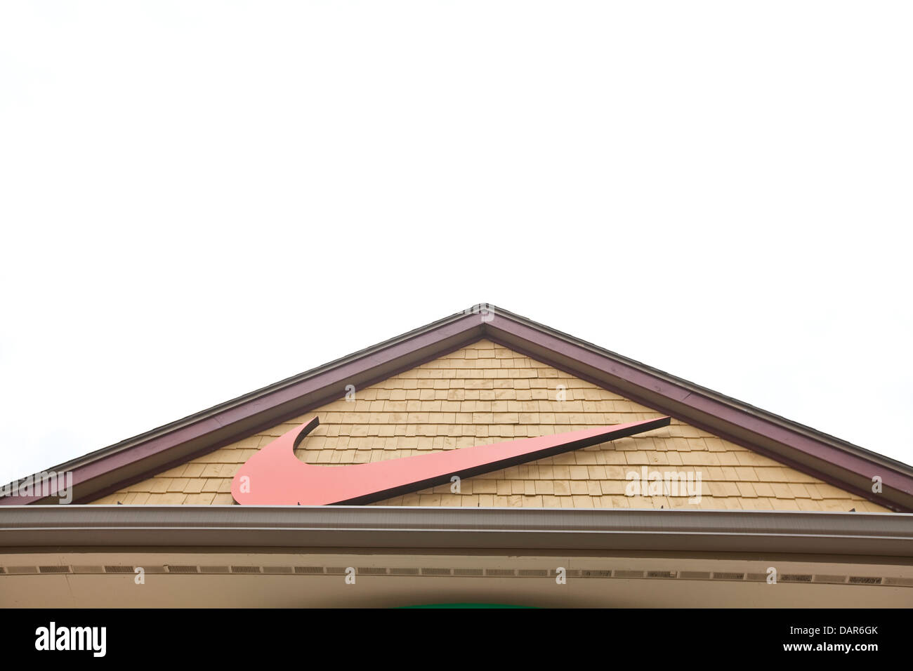 A Nike store is pictured at the Settlers' Green Outlet Village in North Conway, New Hampshire Stock Photo