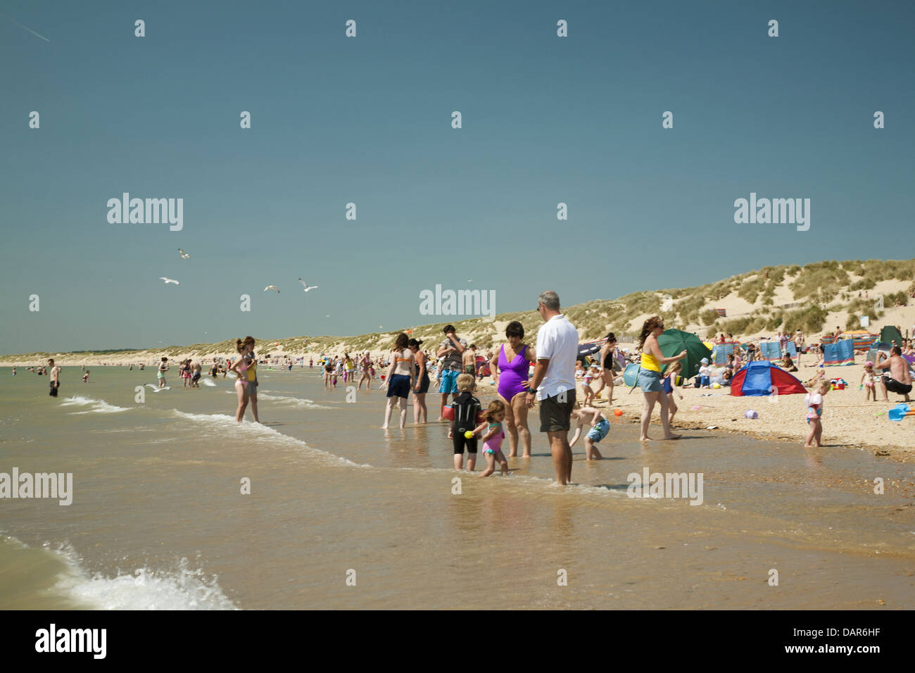Camber Sands Beach, East Sussex, England, UK, United Kingdom, GB, Great Britain Stock Photo