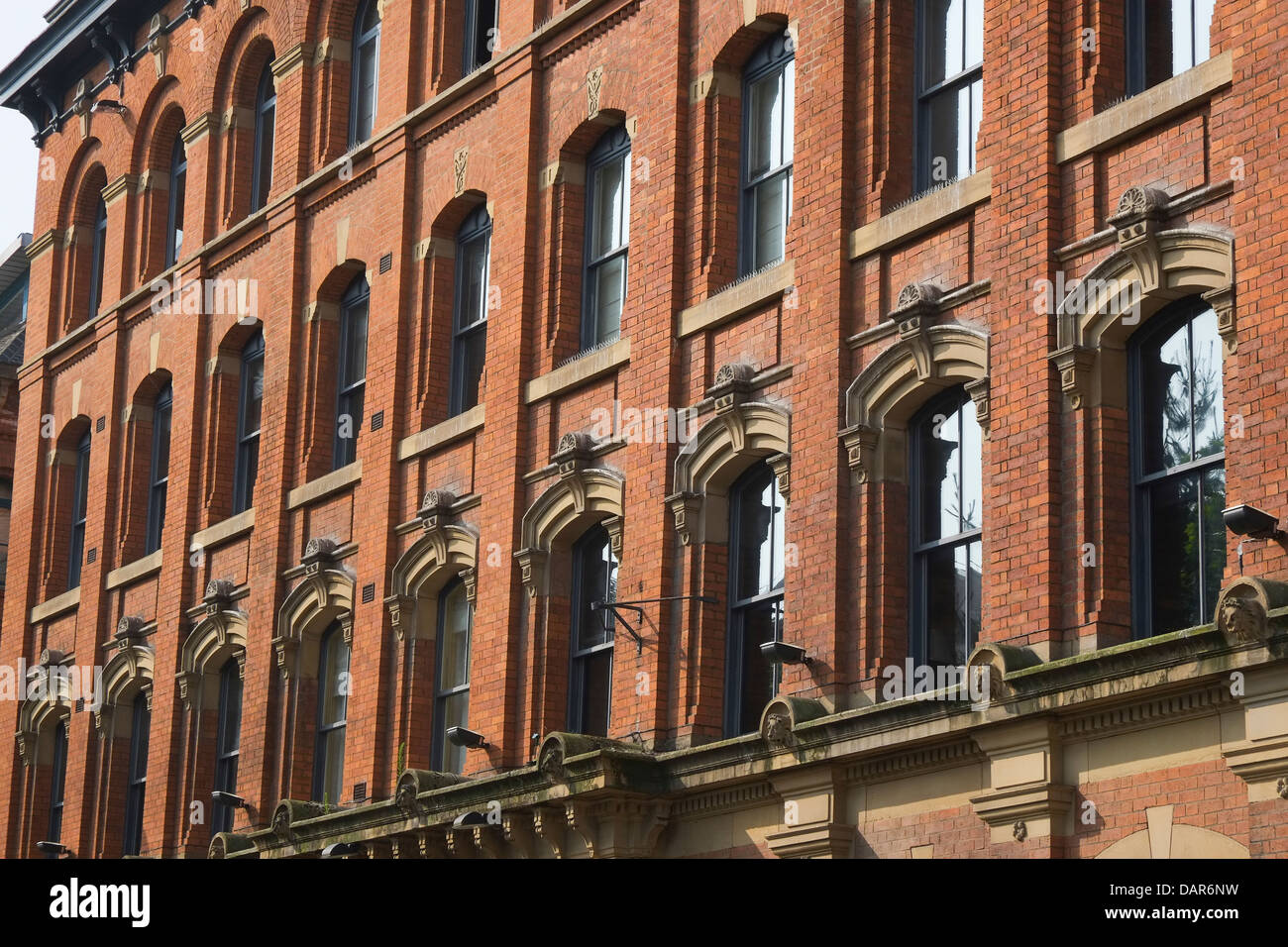 England, Manchester, facade of the now disused Fire Station opposite Piccadilly Rail Station Stock Photo