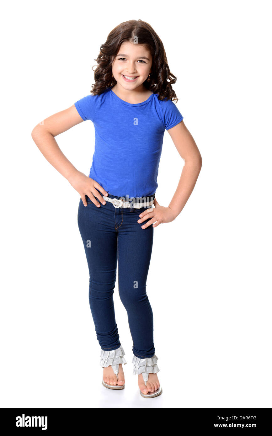 Girl wearing blue shirt hi-res stock photography and images - Alamy
