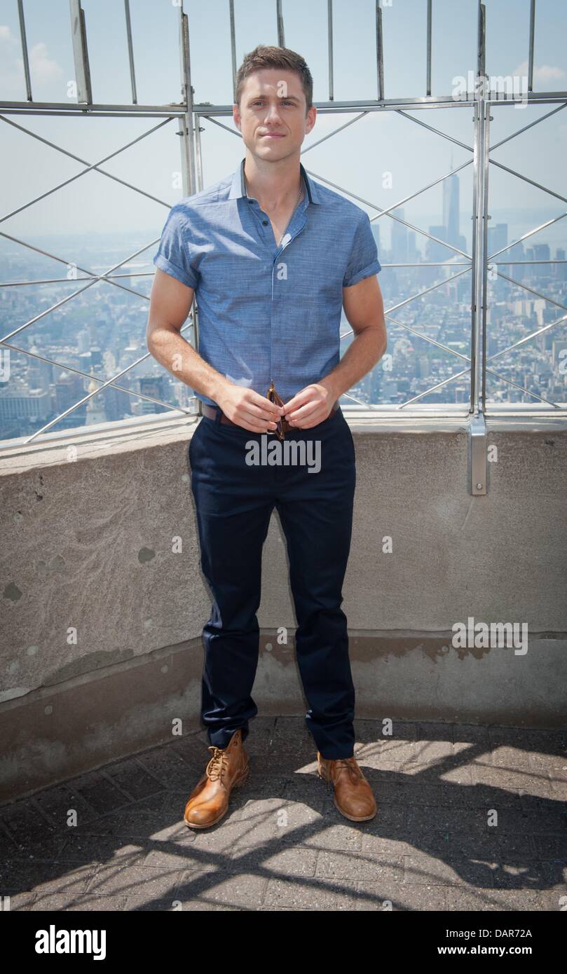 Manhattan, New York, USA. 17th July, 2013. AARON TVEIT, co-star of USA