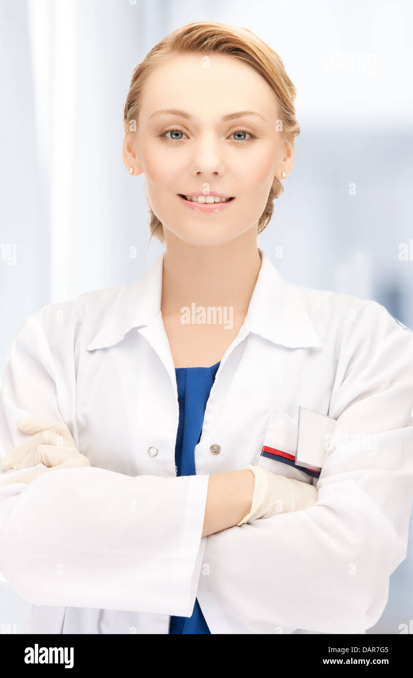 Smiling Female Doctor In Hospital Stock Photo Alamy