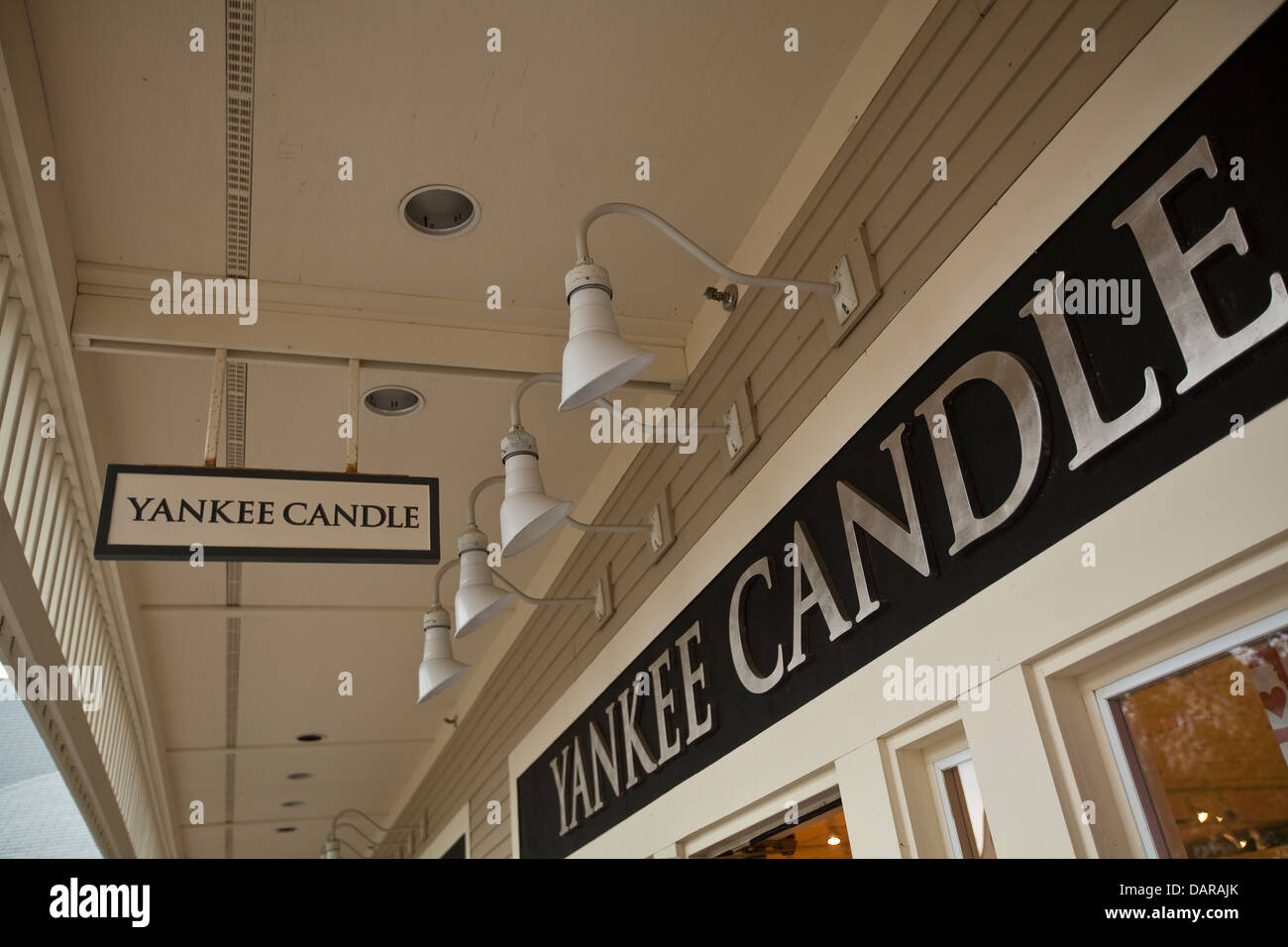 A Yankee Candle store is pictured at the Settlers' Green Outlet Village in North Conway, New Hampshire Stock Photo
