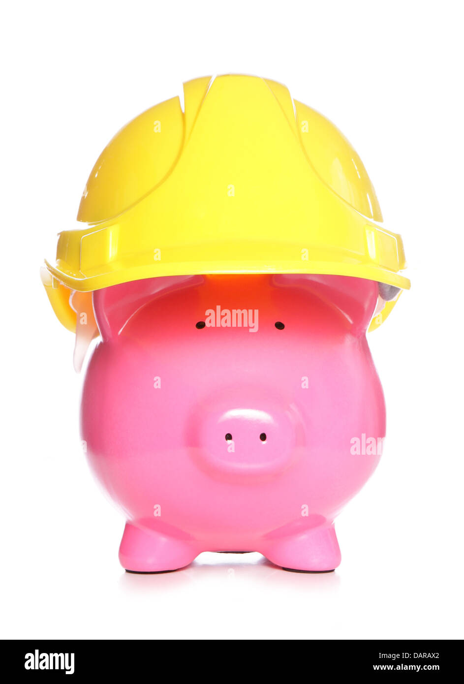 Saving money in construction business studio cutout Stock Photo