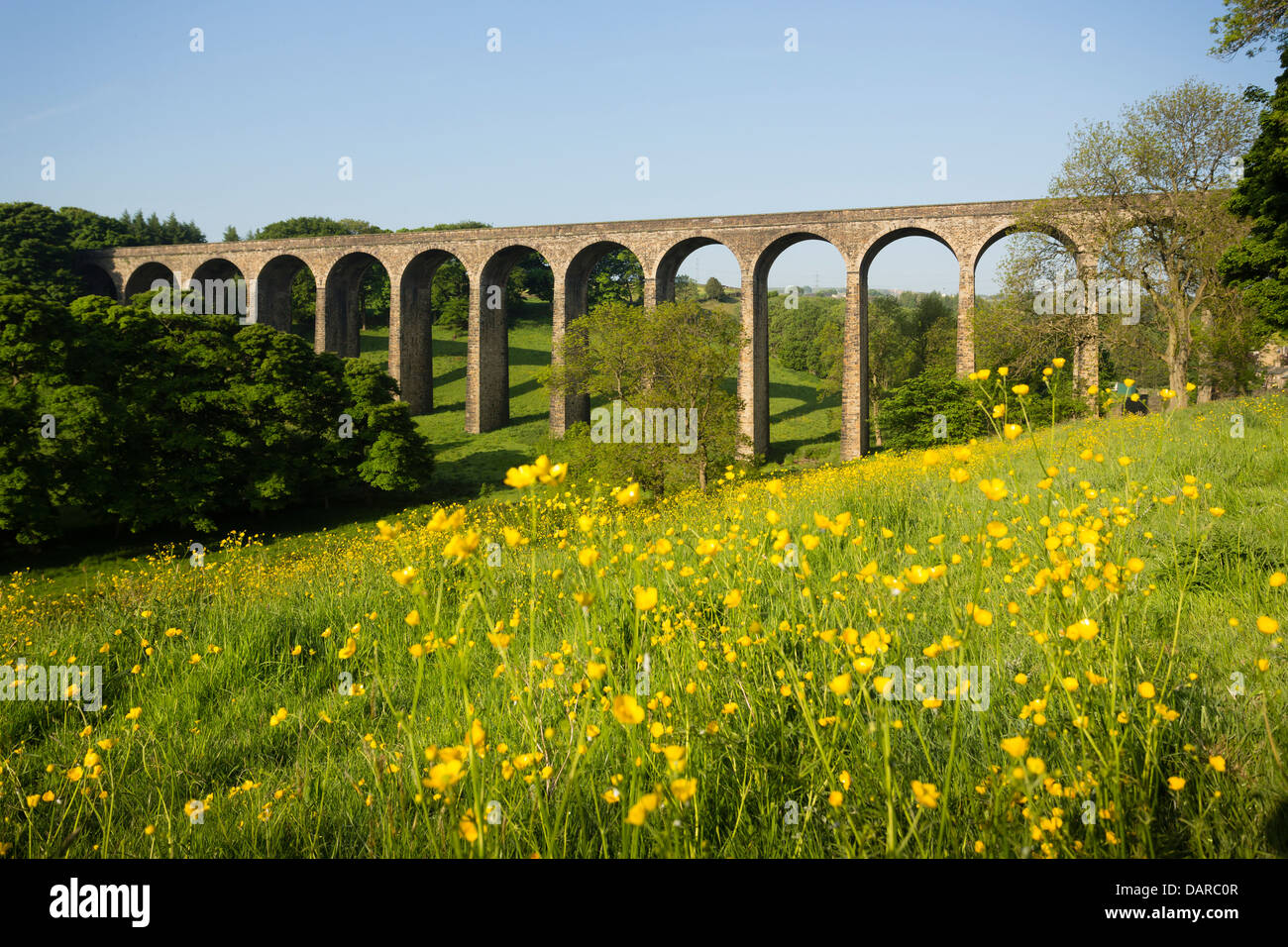 Thornton viaduct in Thornton village near Bradford. Stock Photo