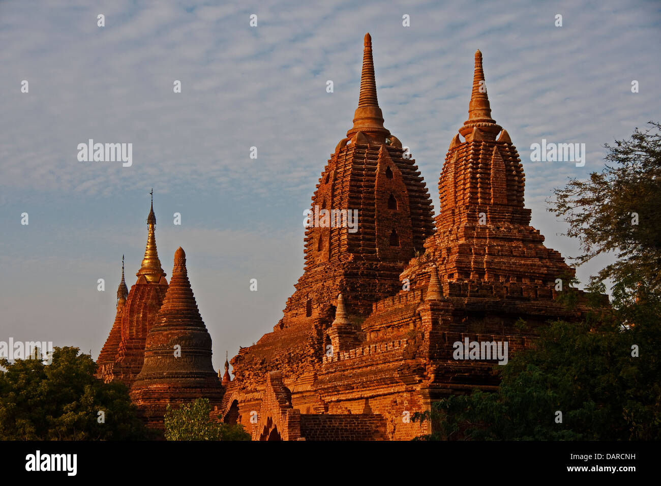 Old Bagan pagoda and temple architecture. Stock Photo