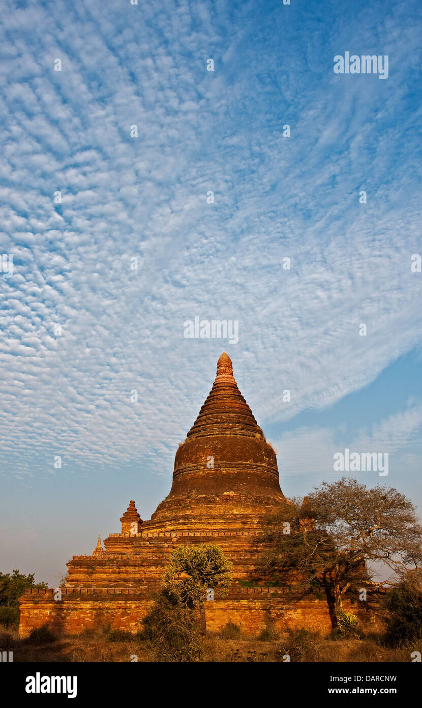 Buddhist stupa in Old Bagan in Myanmar. Stock Photo