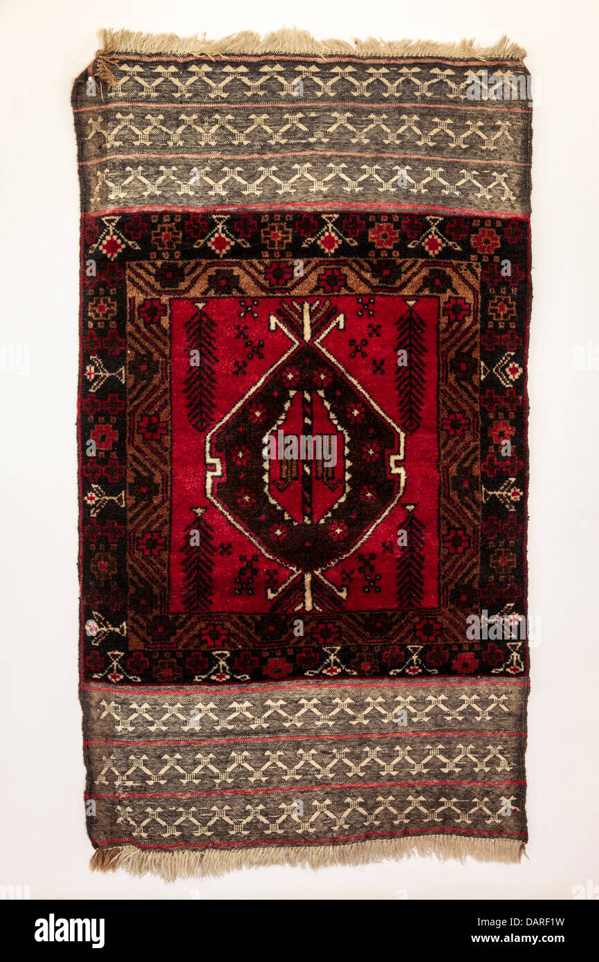 Africa, Tanzania, Zanzibar, Stone Town. Close-up of hand-made carpet. Stock Photo