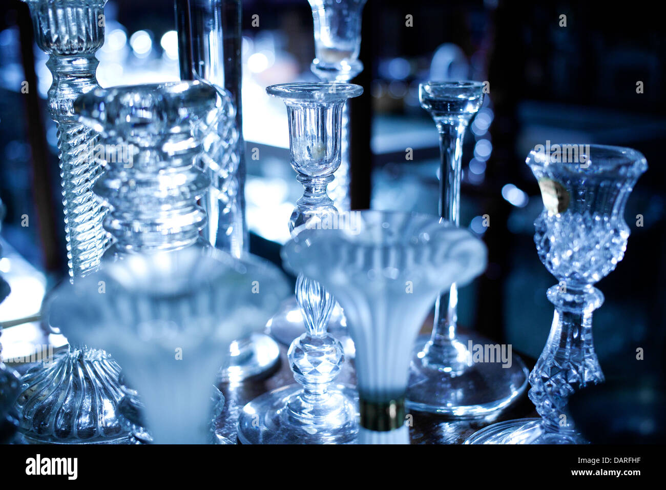 glass candlestick Stock Photo
