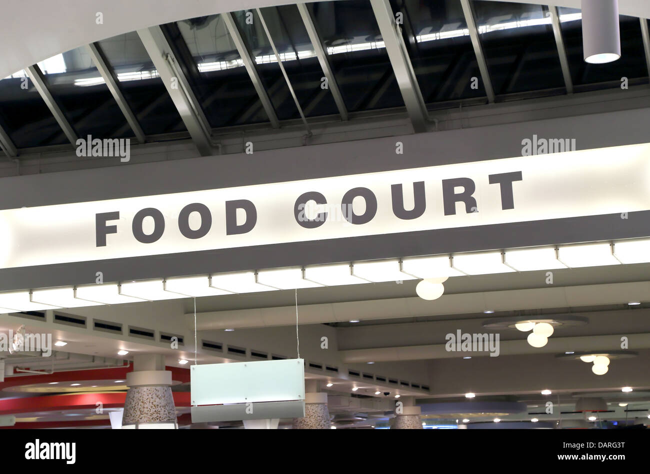 Food court sign Stock Photo - Alamy