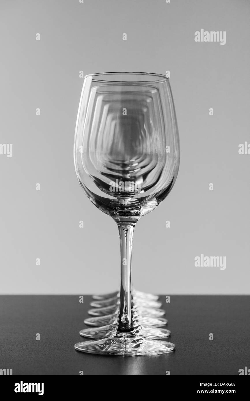 Clear empty water glass Black and White Stock Photos & Images - Alamy