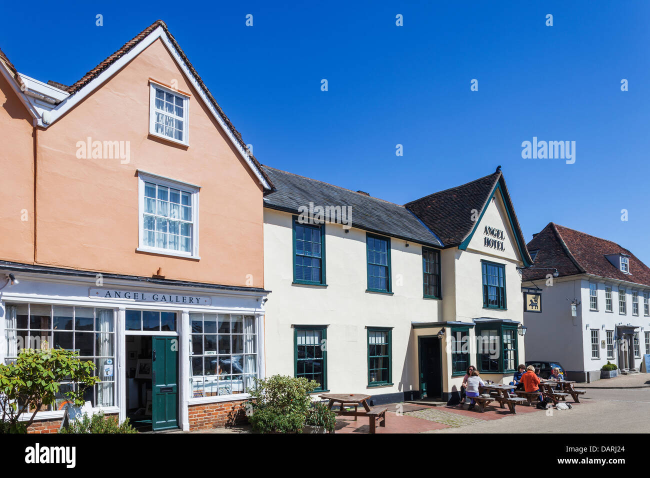 England, Suffolk, Lavenham, Angel Hotel and Pub Stock Photo Alamy