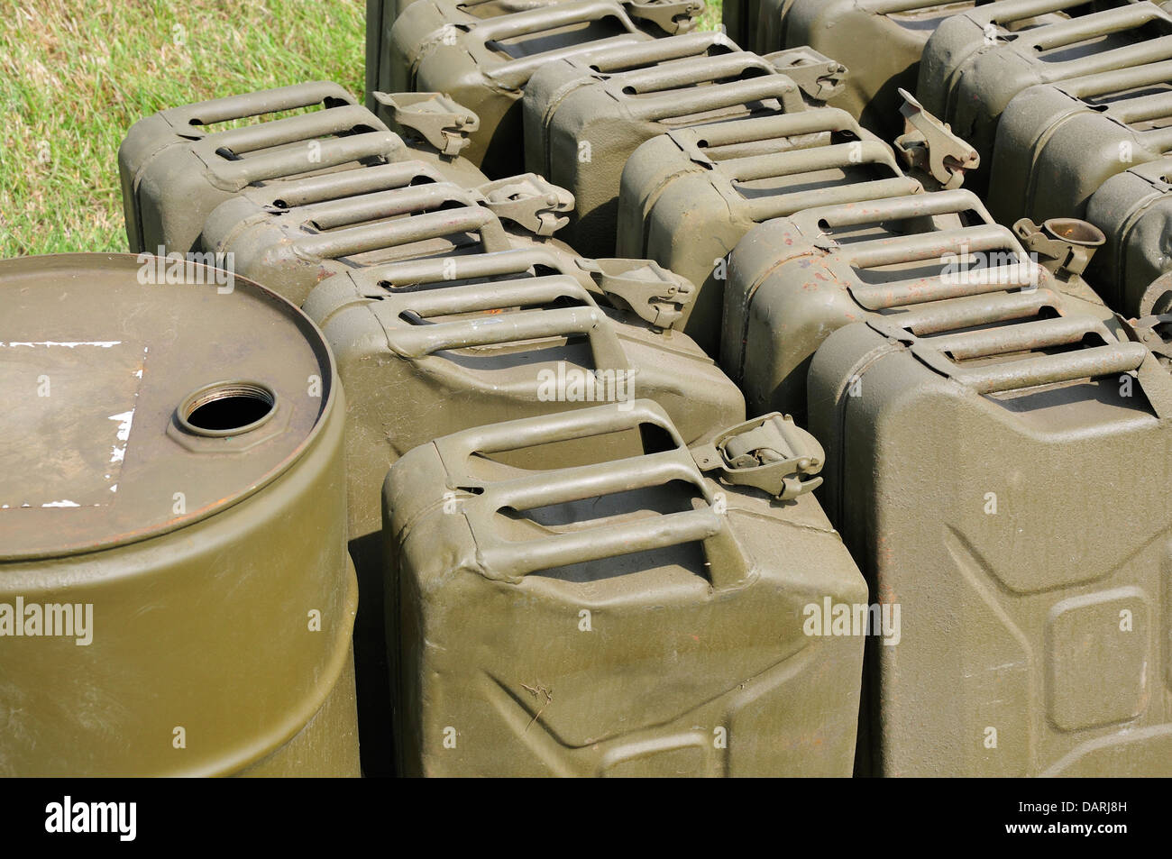 Military fuel cans. War and Peace Revival, July 2013. Folkestone