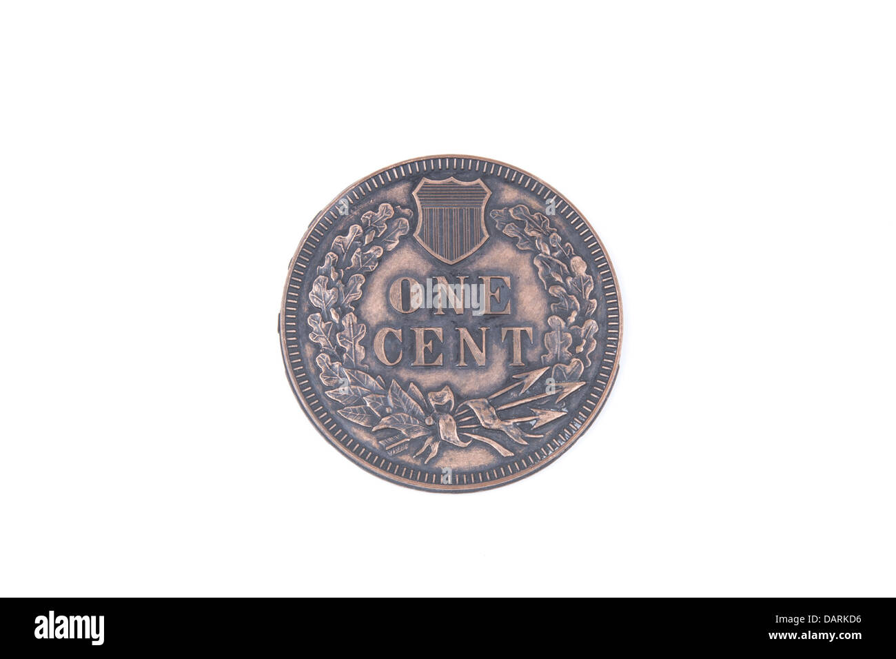 Huge Old American Cent Coin Stock Photo
