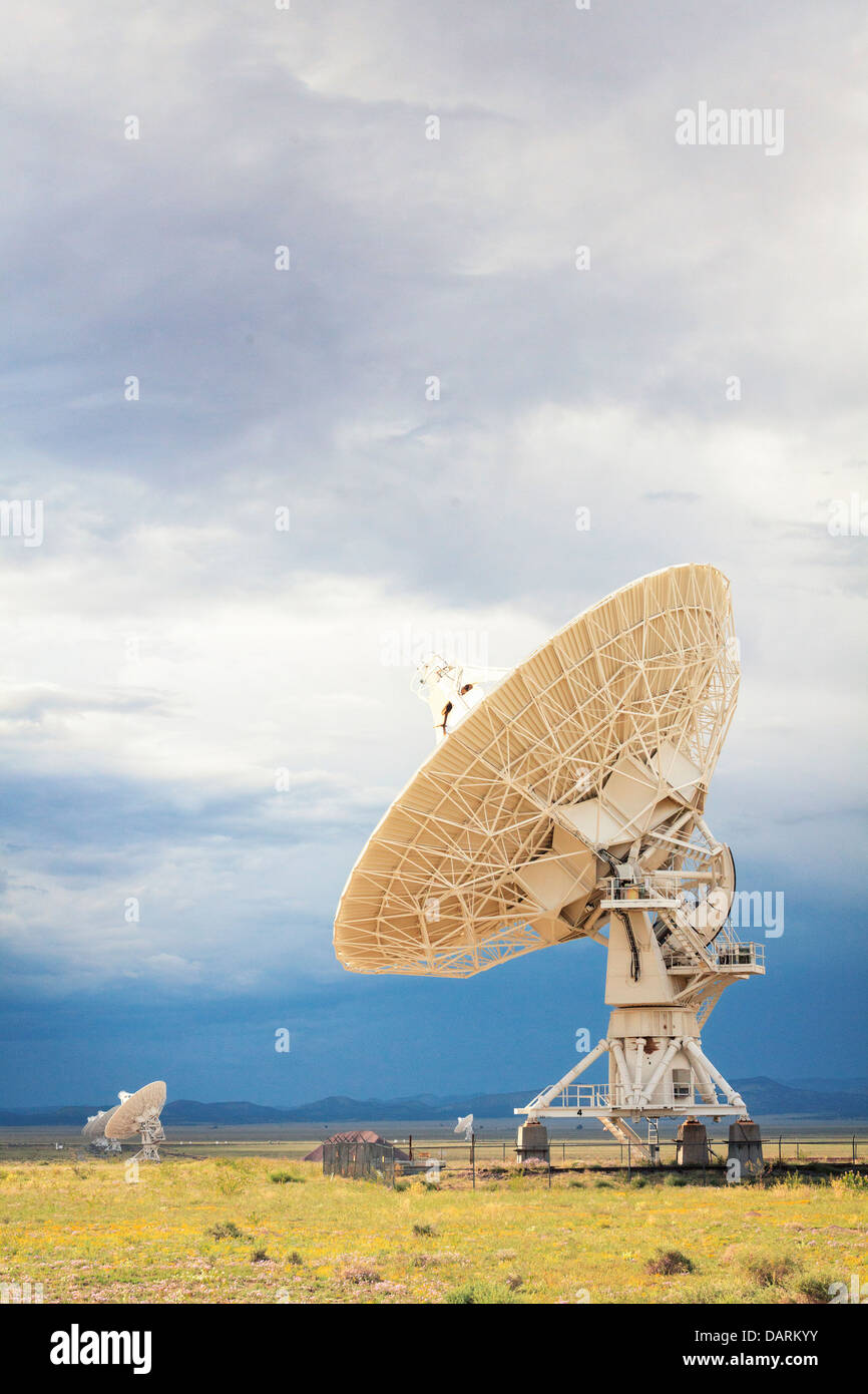 USA, New Mexico, Socorro, Very Large Array International Radio Telescope Stock Photo