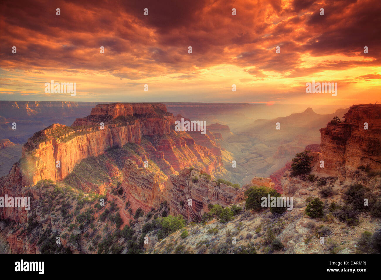 USA, Arizona, Grand Canyon National Park, North Rim, Cape Royale Stock Photo