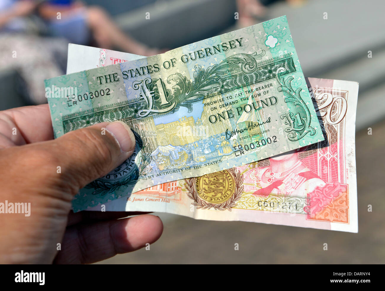 Guernsey money, currency of Guernsey, Channel Islands Stock Photo Alamy
