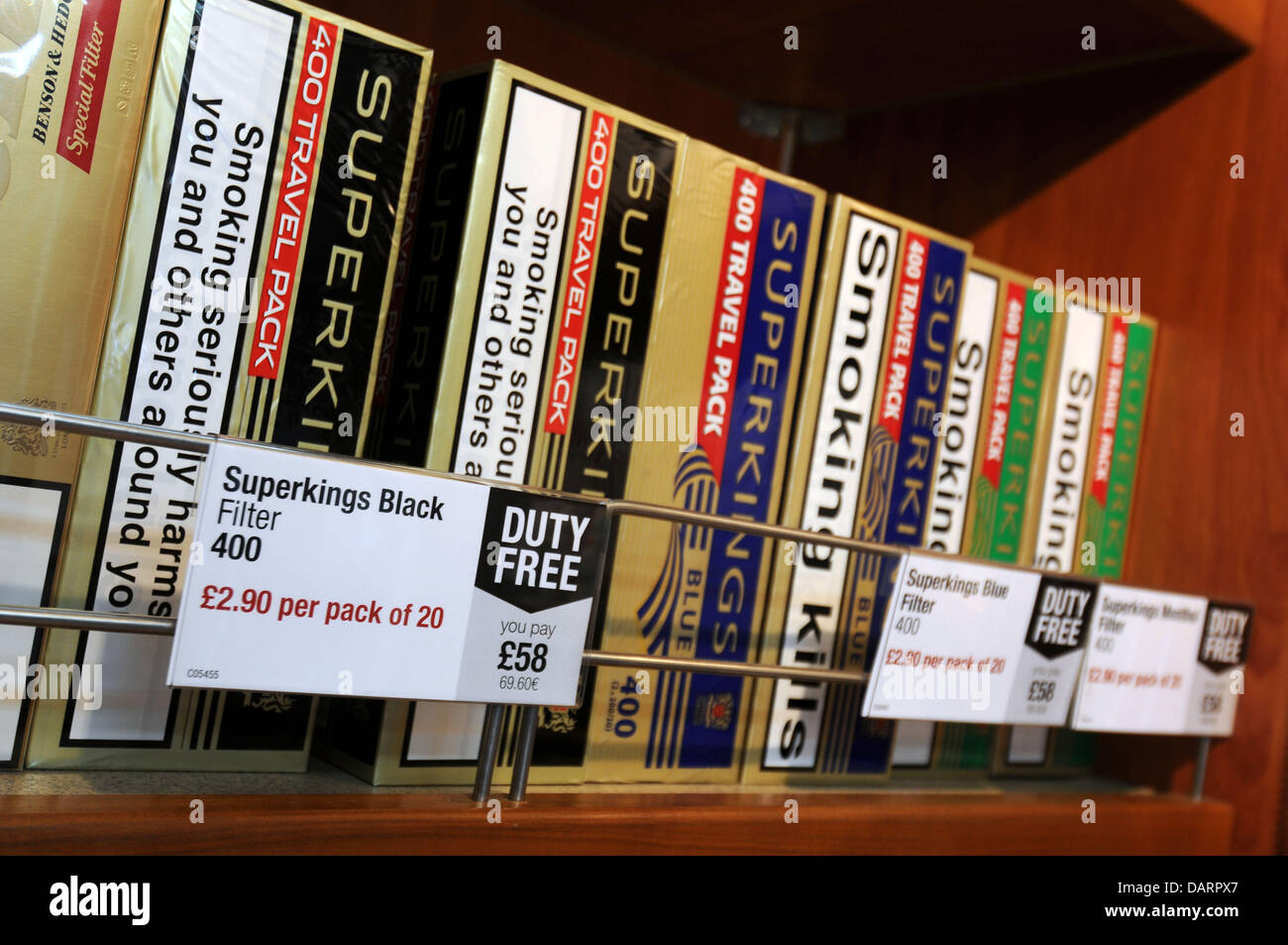 Duty Free cigarettes for sale, duty free tobacco Stock Photo Alamy
