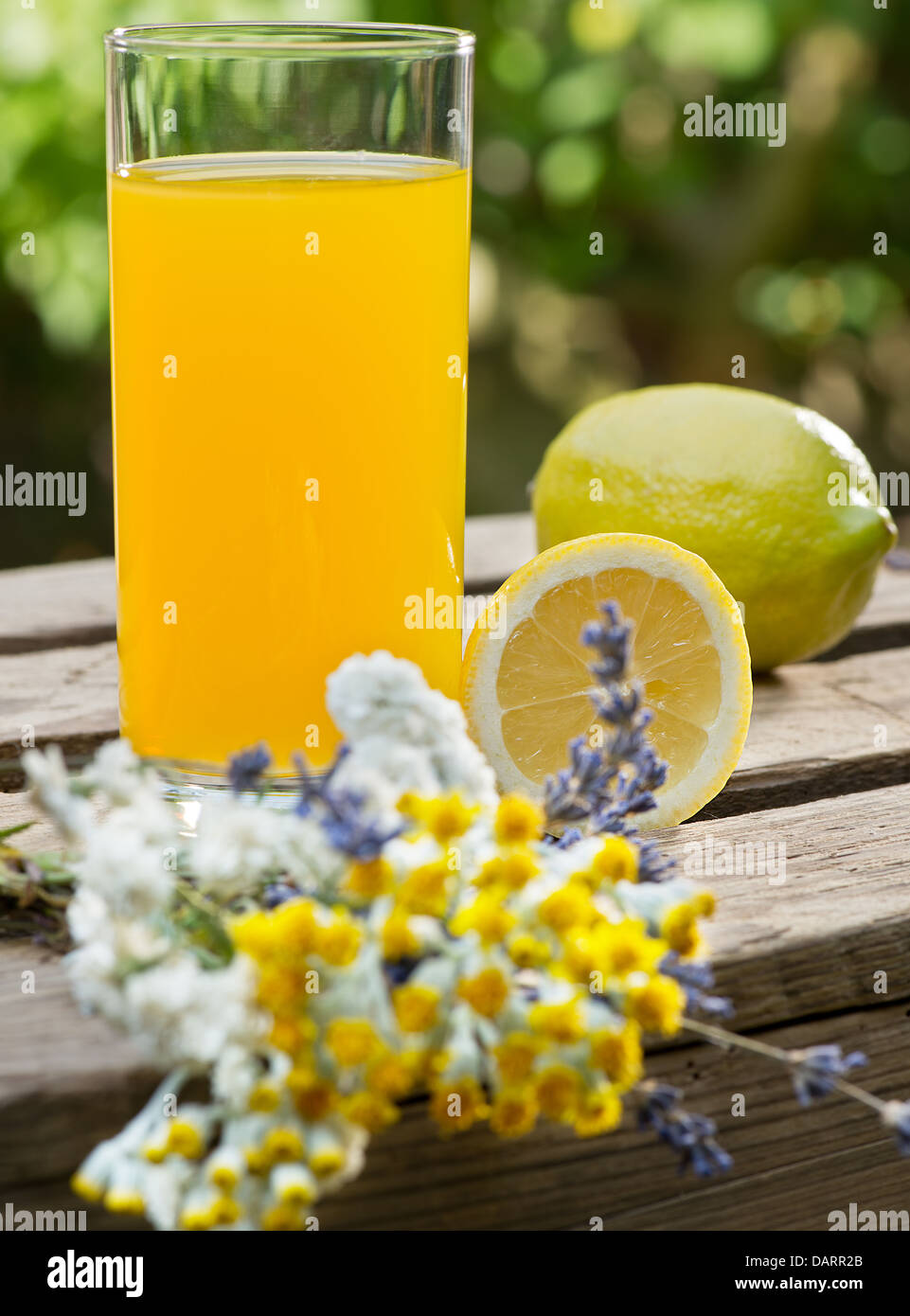 glass of juice Stock Photo