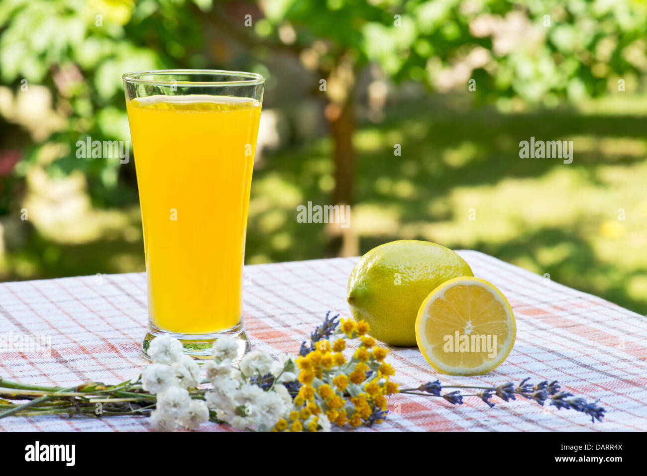 glass of juice Stock Photo