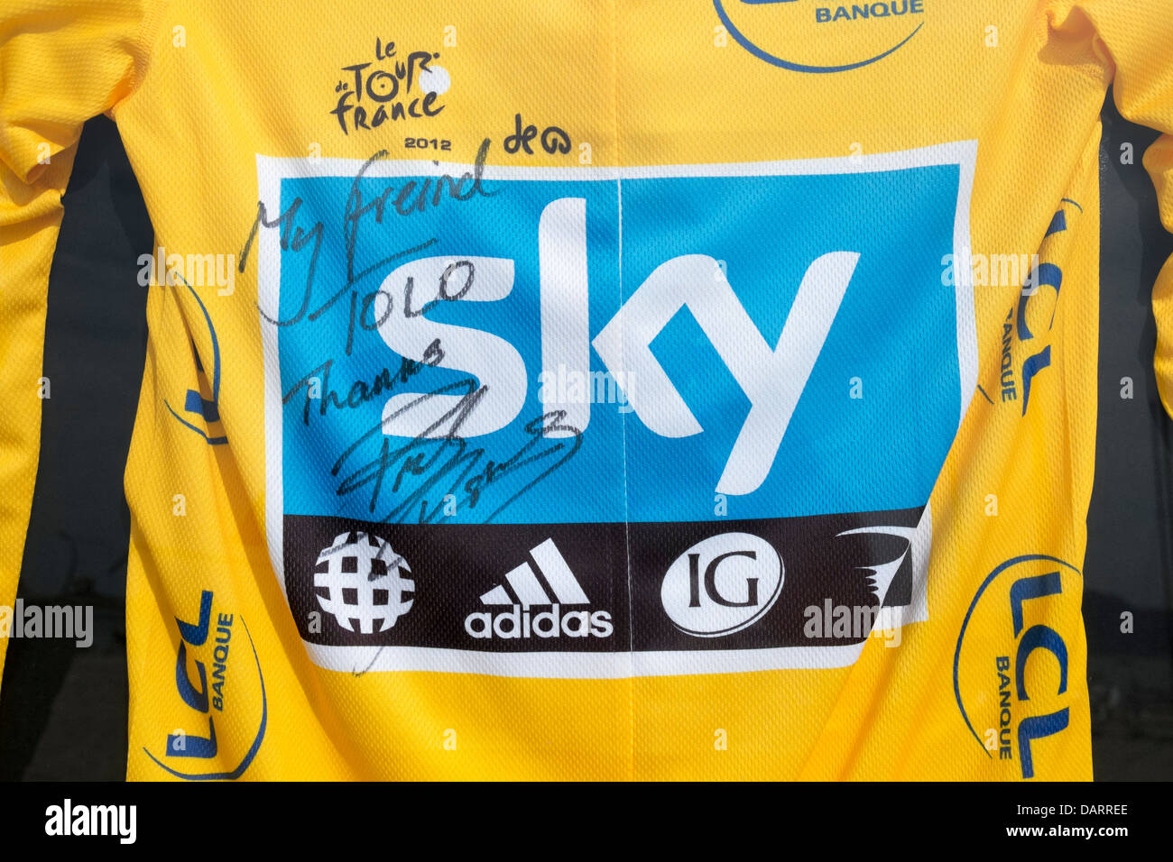 signed yellow jersey