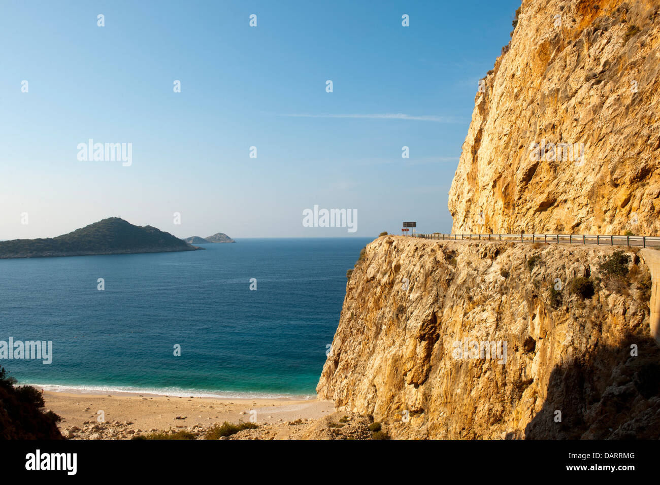 Asien, Türkei, Provinz Antalya, Kalkan, Kaputas-Strand zwischen Kas und Kalkan, Küstenstrasse Stock Photo