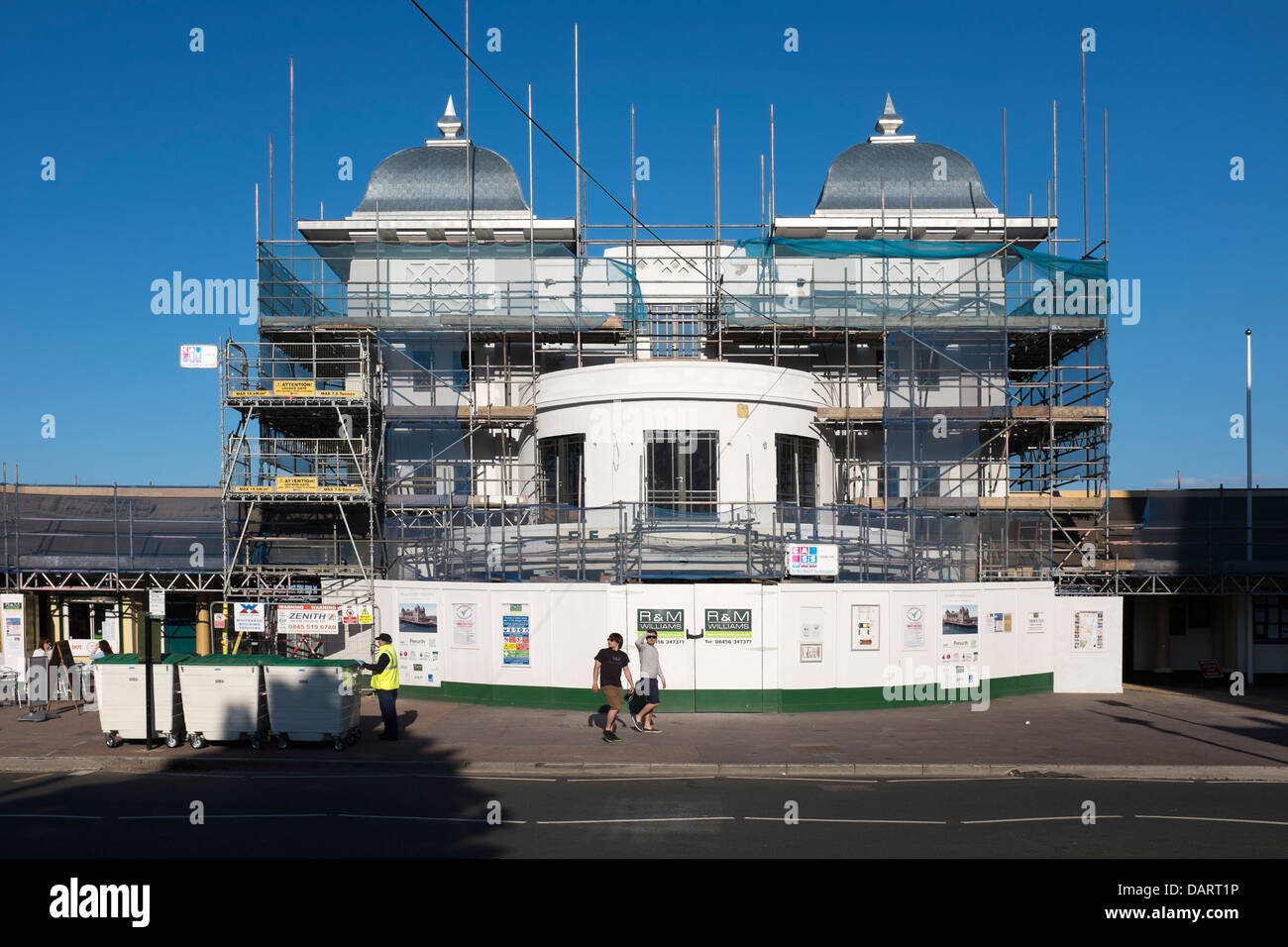 Penarth Building Pavilion Redevelopment with Scaffolding covering Pavilion Building at ...