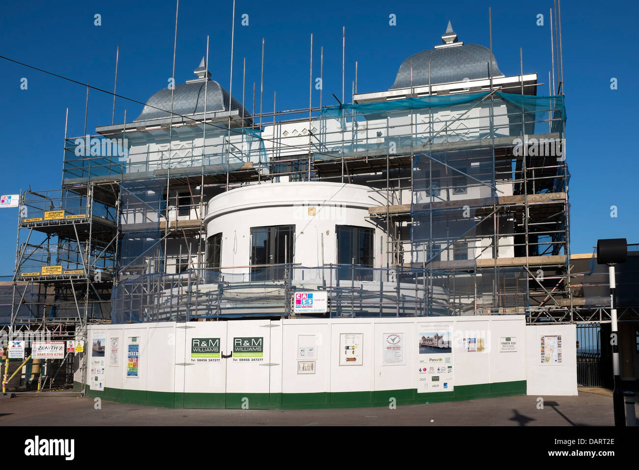 Penarth Building Pavilion Redevelopment with Scaffolding covering Pavilion Building at ...