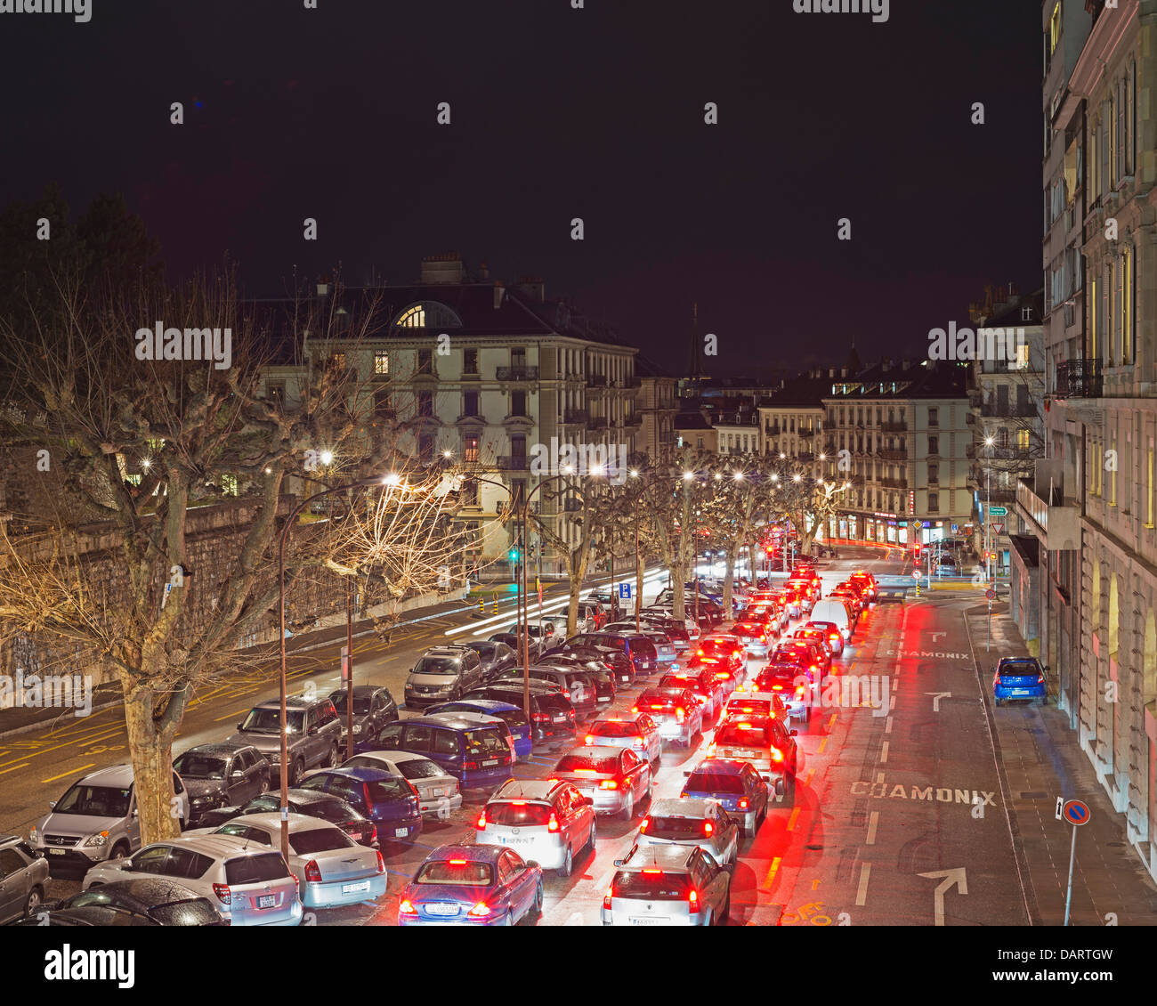 Europe, Switzerland, Geneva, city traffic Stock Photo Alamy