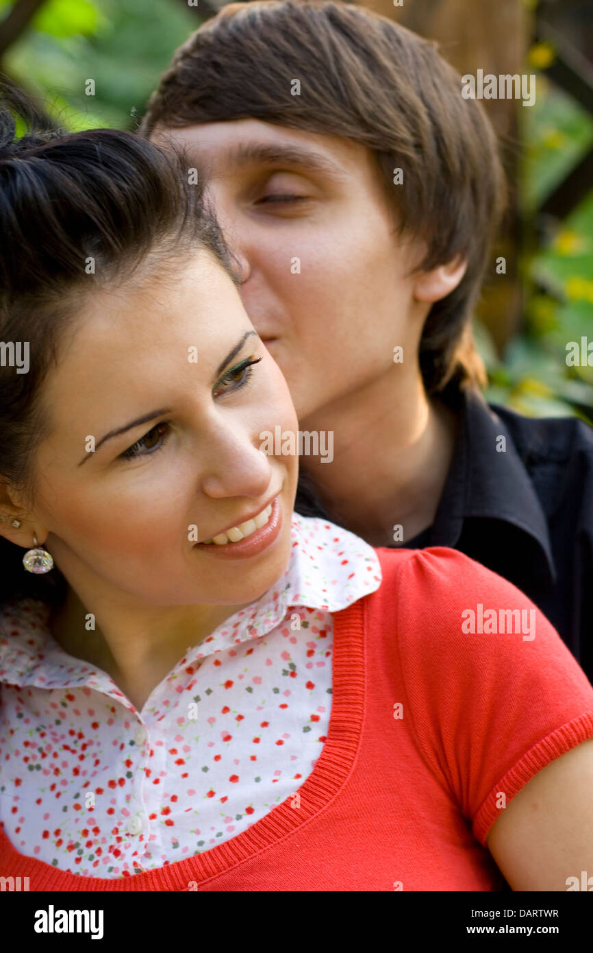 Loving Couple Kissing Stock Photo - Alamy