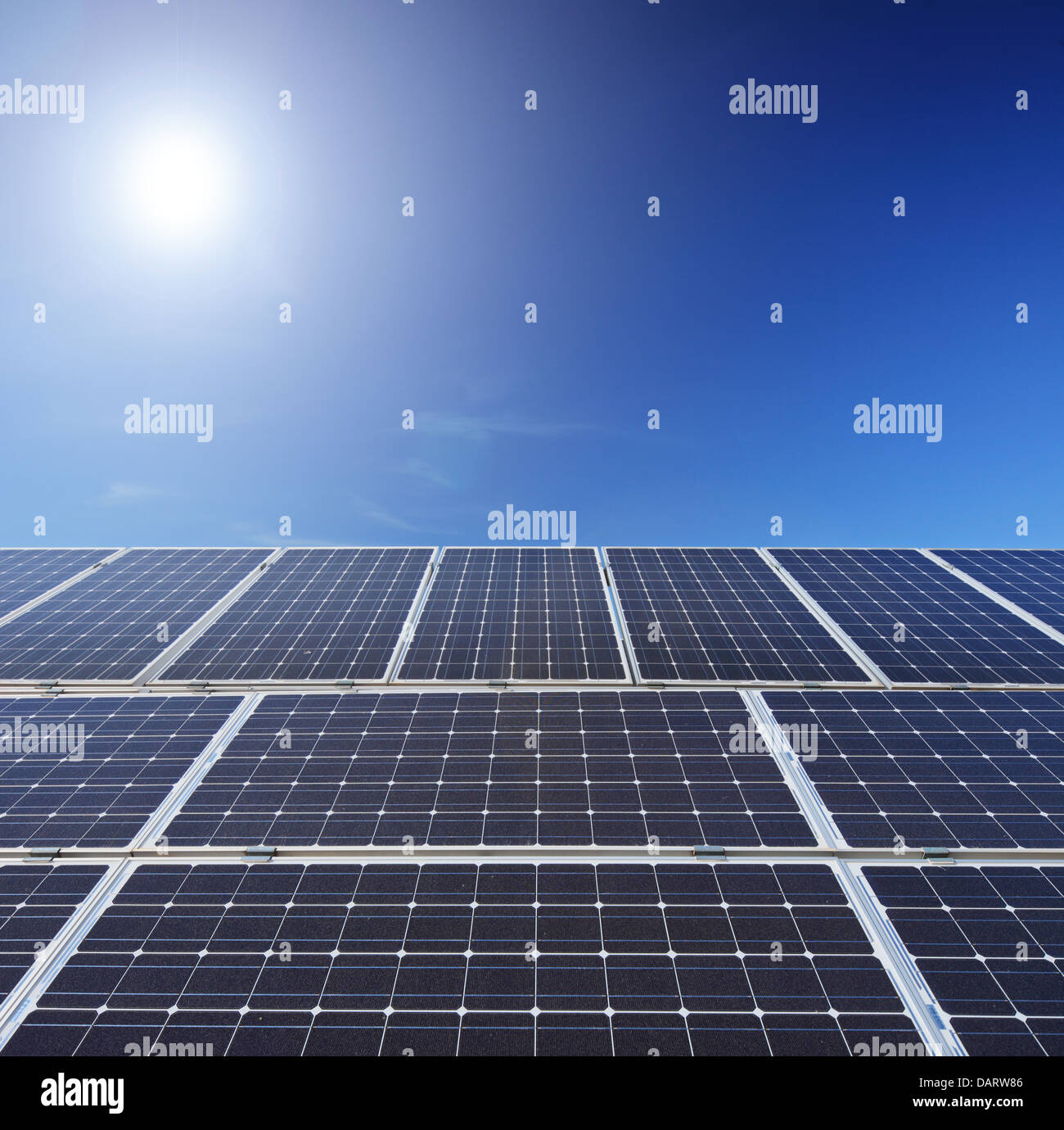 View of a solar photovoltaic cell panels under sun Stock Photo Alamy