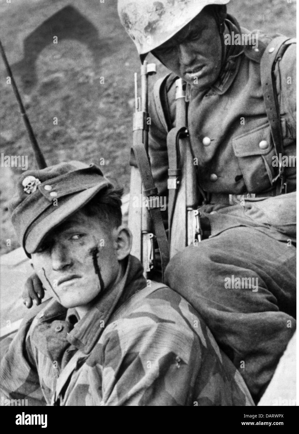 events, Second World War / WWII, Romania, German soldiers in the Carpathians, 1943 / 1944, Additional-Rights-Clearences-Not Available Stock Photo