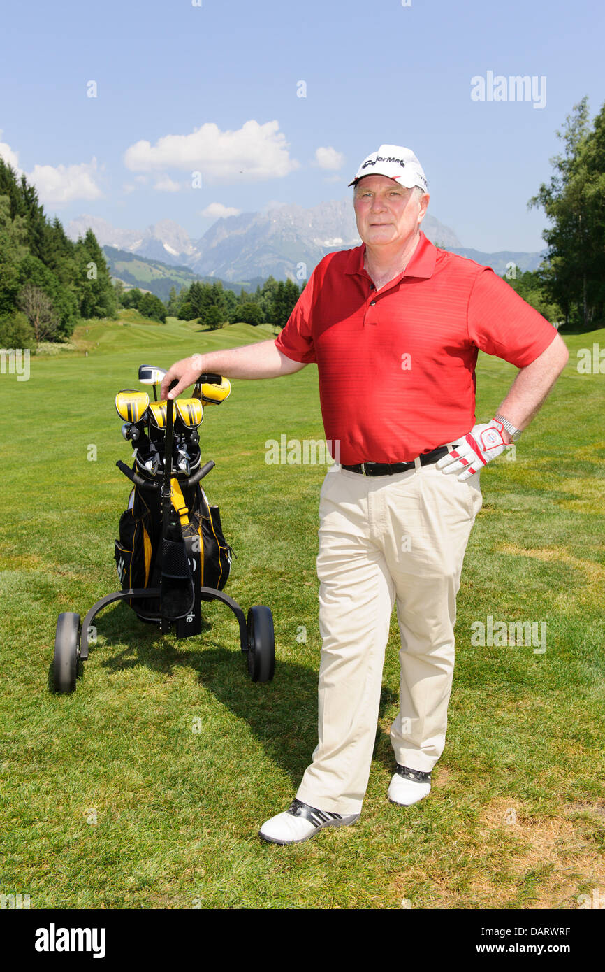 Uli Hoeness on 18.07.2013 on the golf course in Kitzbuehel-Schwarzsee-Reith  (Austria) during the "Kaiser Trophy" during the "Camp Beckenbauer". Photo:  picture alliance / Robert Schlesinger Stock Photo - Alamy