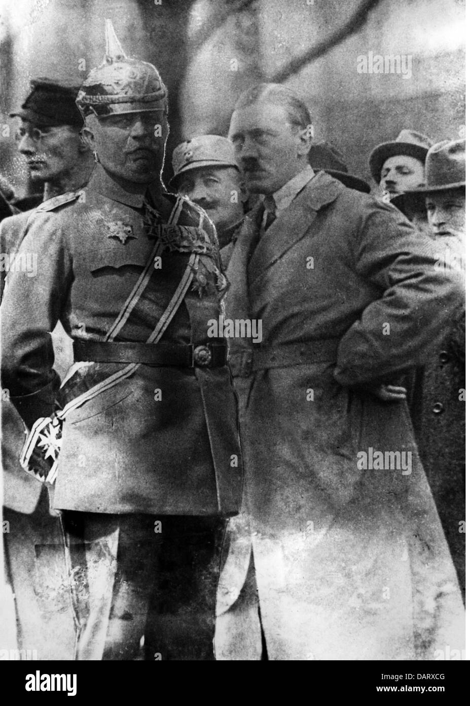 Nazism / National Socialism, propaganda, Adolf Hitler and general Erich Ludendorff, 'Deutscher Tag' 'German Day', Nuremberg, 1923, composite photograph, Additional-Rights-Clearences-Not Available Stock Photo