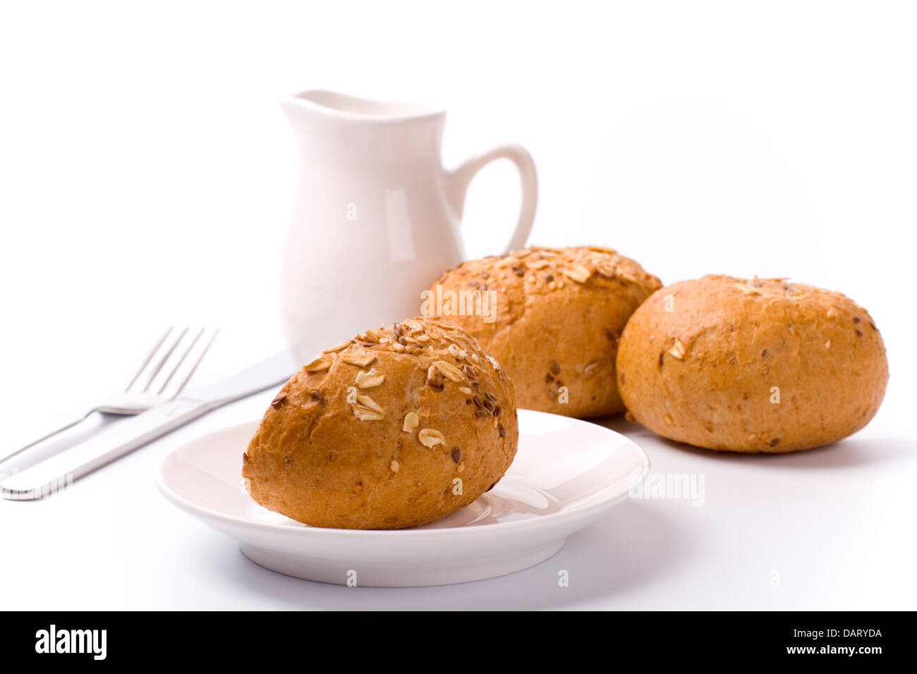 bread and milk Stock Photo Alamy