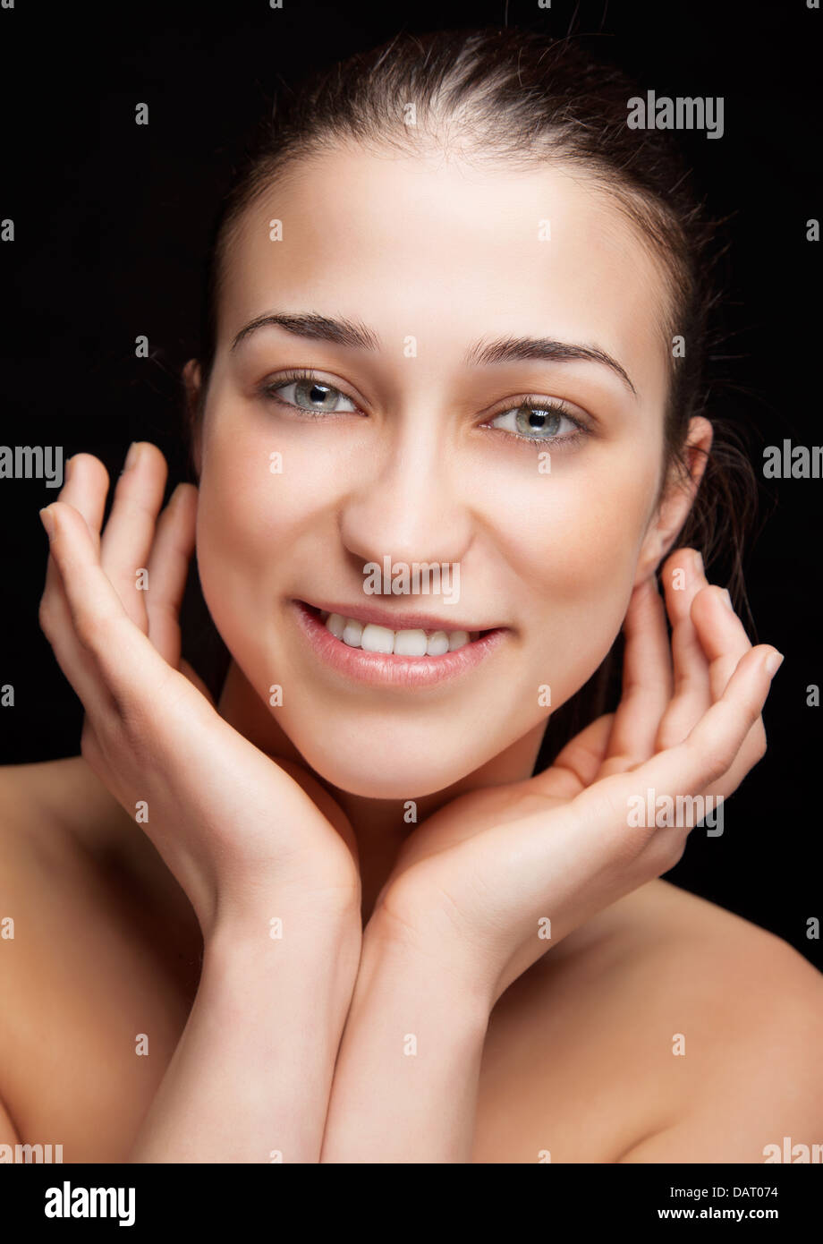Young beauty with perfect skin Stock Photo