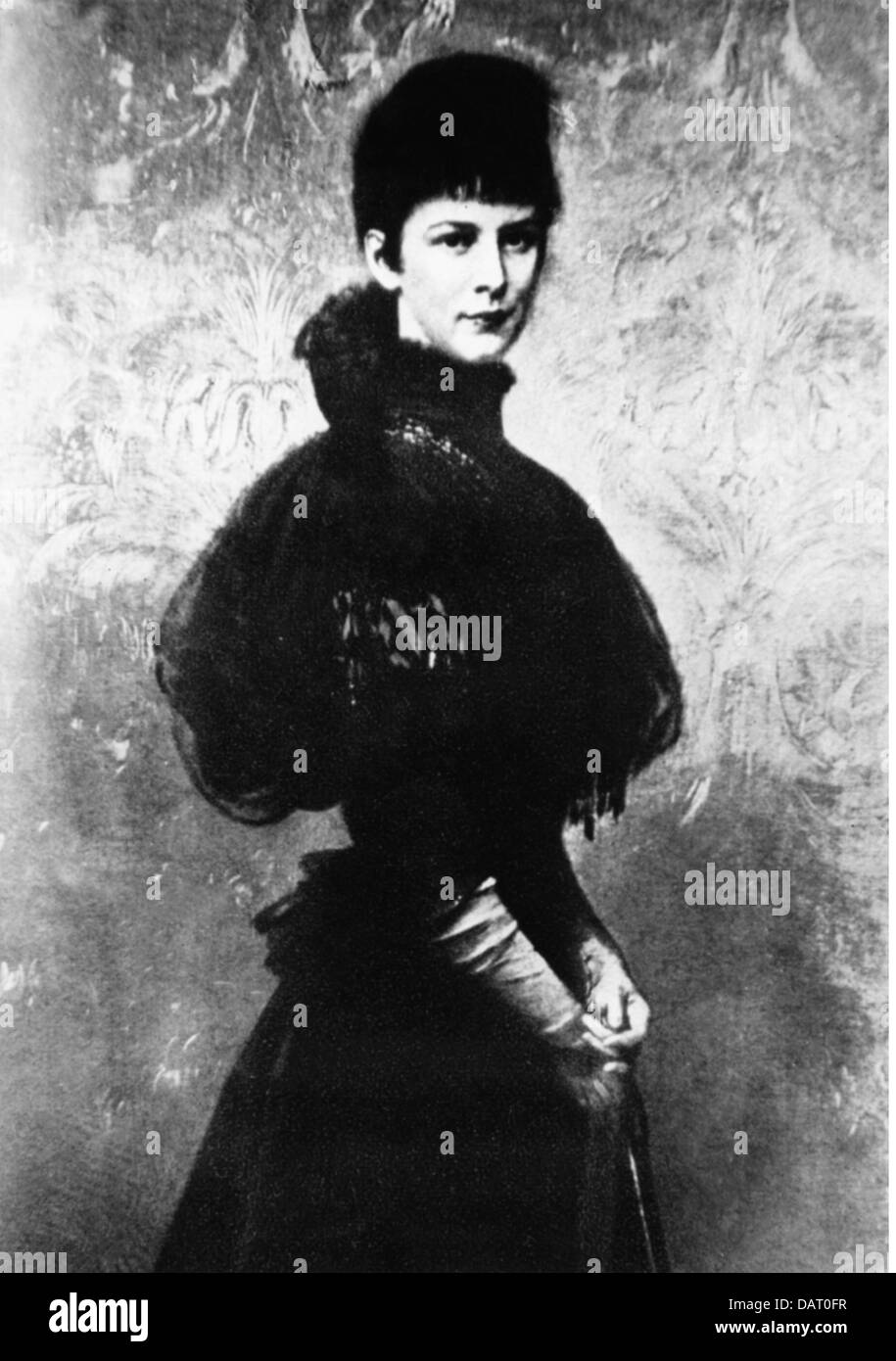 Elisabeth Amalie 'Sisi', 25.12.1837 - 9.9.1898, Empress of Austria 24.4.1854 - 9.9.1898, half length, after painting, circa 1895, Stock Photo