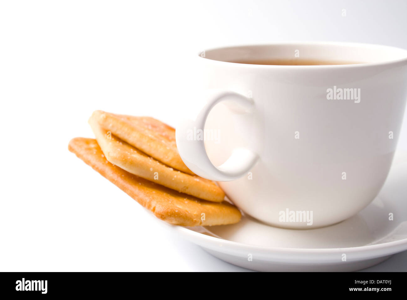 cup of tea and some cookies Stock Photo Alamy