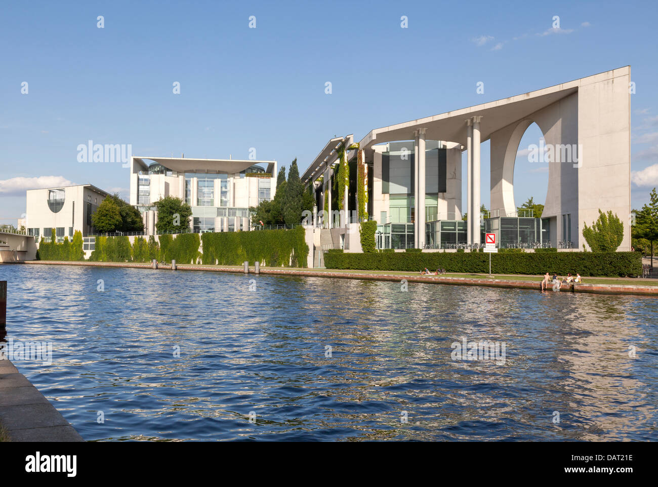 Bundeskanzleramt and River Spree, Berlin, Germany Stock Photo